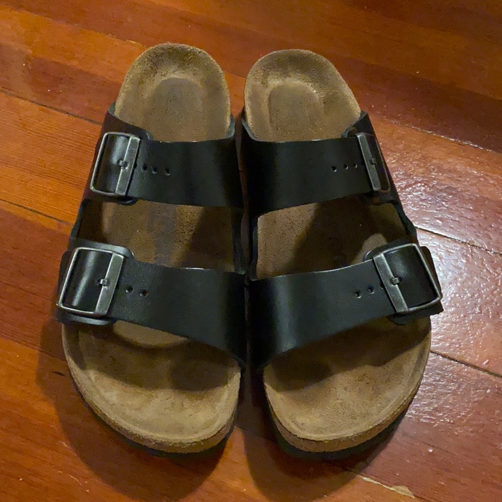 Black leather Birkenstock Arizona, size 10, 41